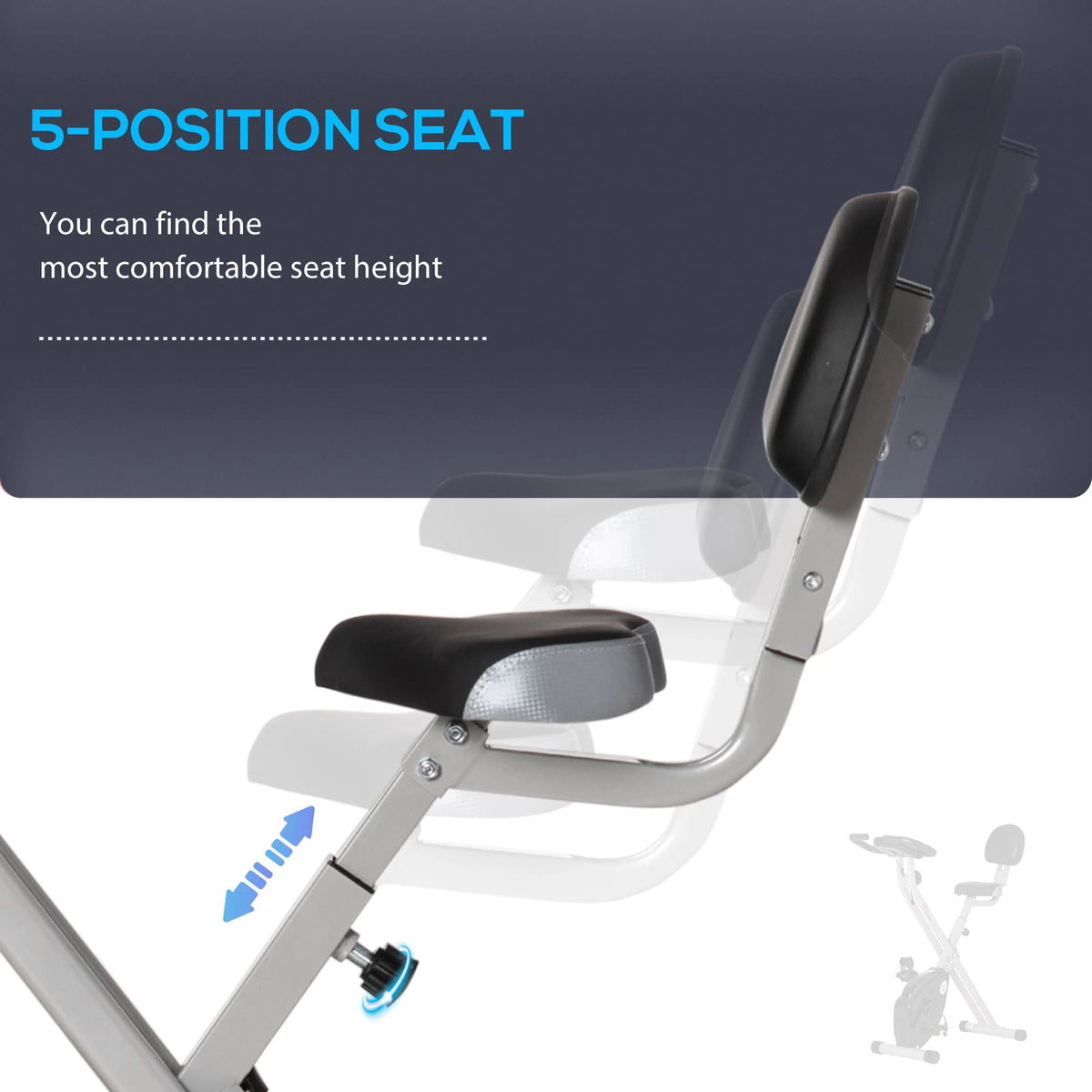 Folding Upright Stationary Indoor Bike with 8 Levels of Magnetic Resistance M467067