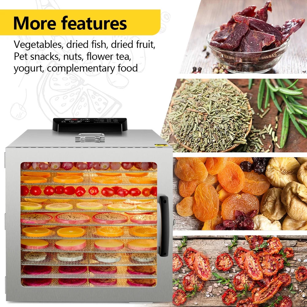 12 Trays Stainless Steel Food Dehydrator Y88984