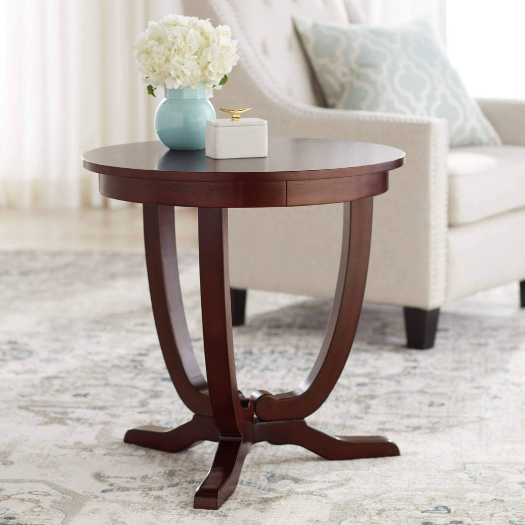 Espresso Round Accent Table D8581