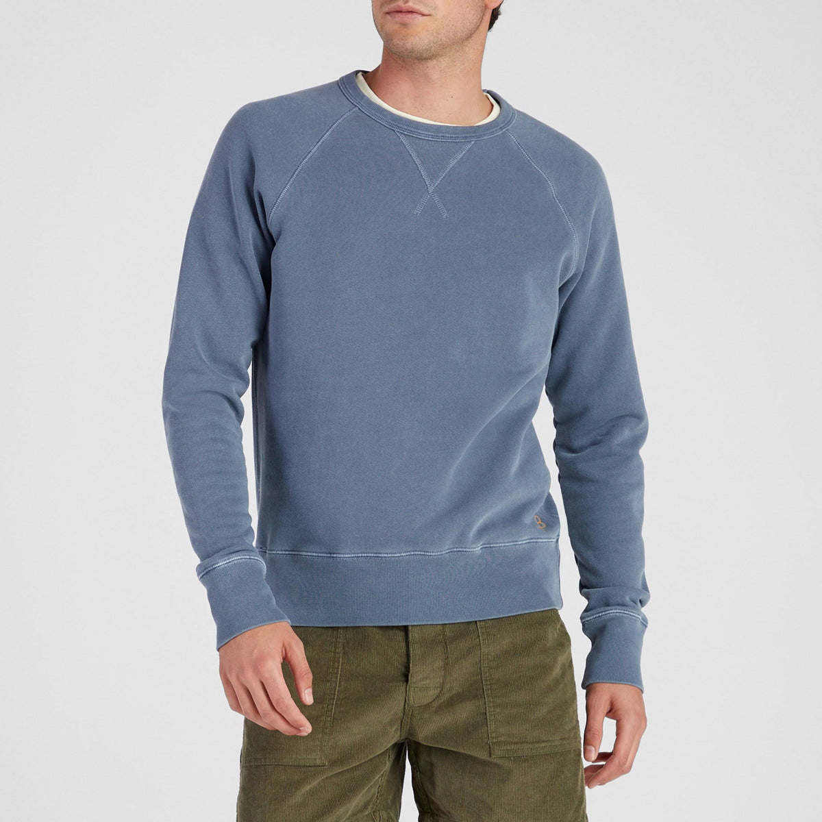 Indigo Garment Dyed Raglan Crew H602