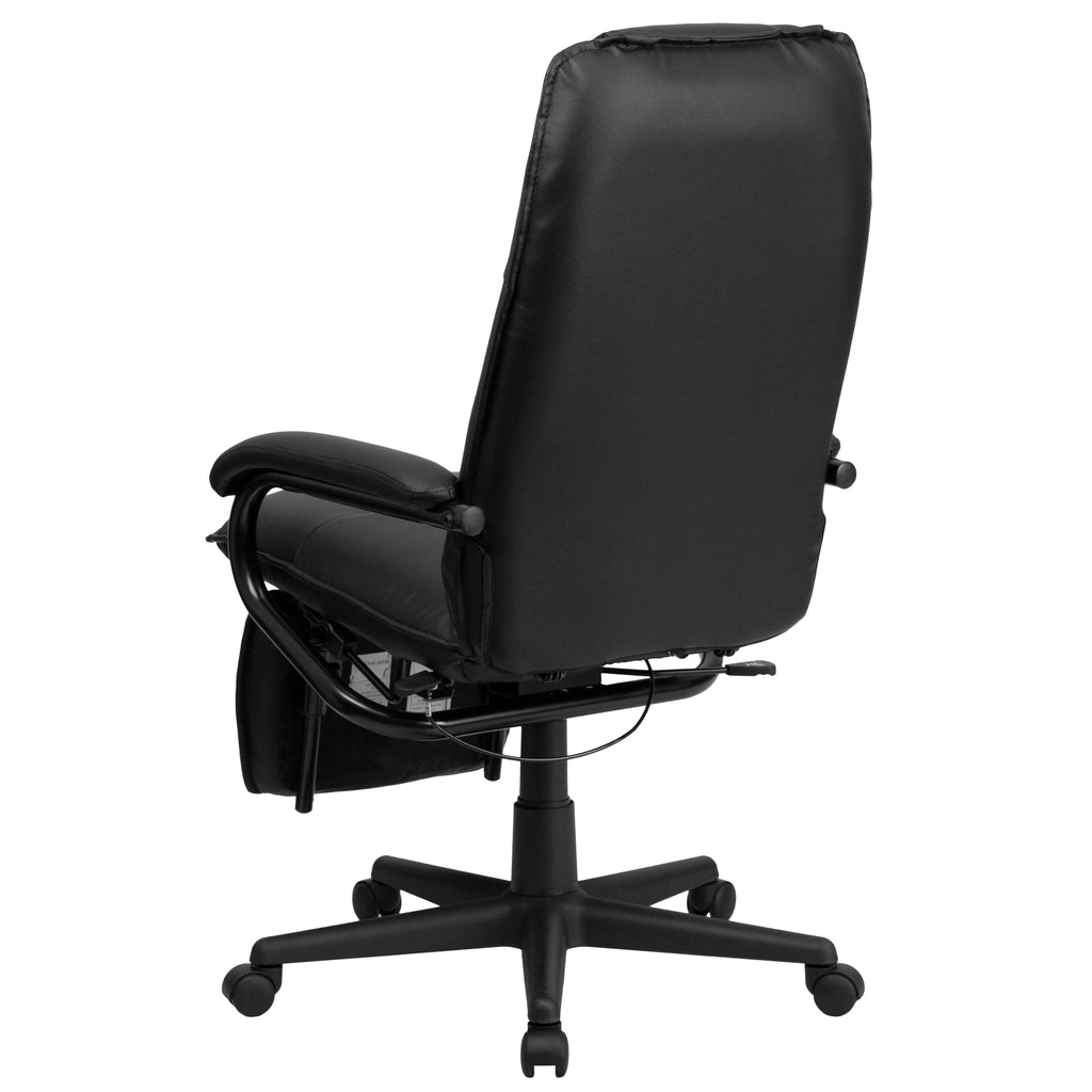 High Back Black LeatherSoft Executive Reclining Ergonomic Swivel Office Chair with Arms Y2363